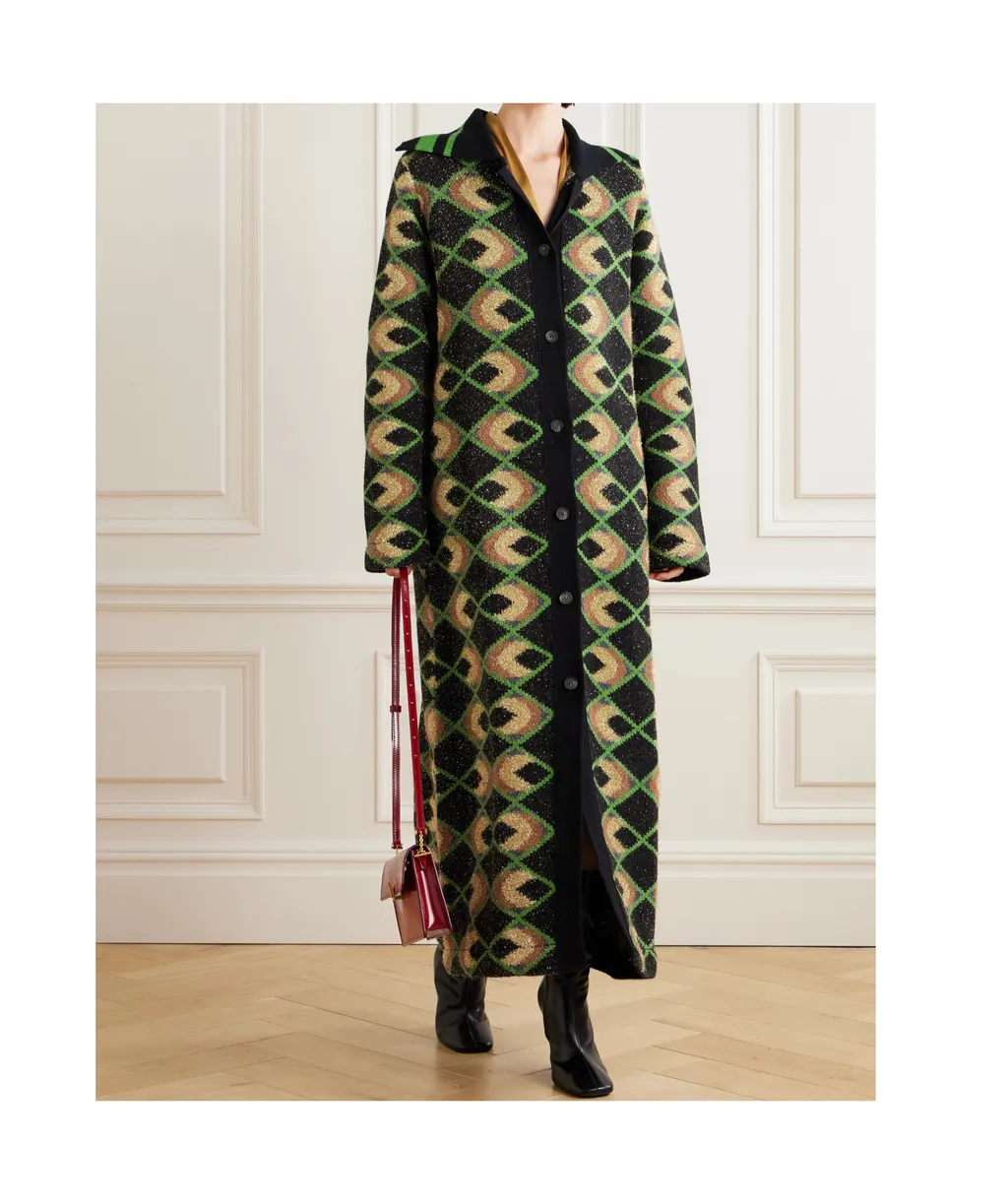 Geometric-Pattern Coat