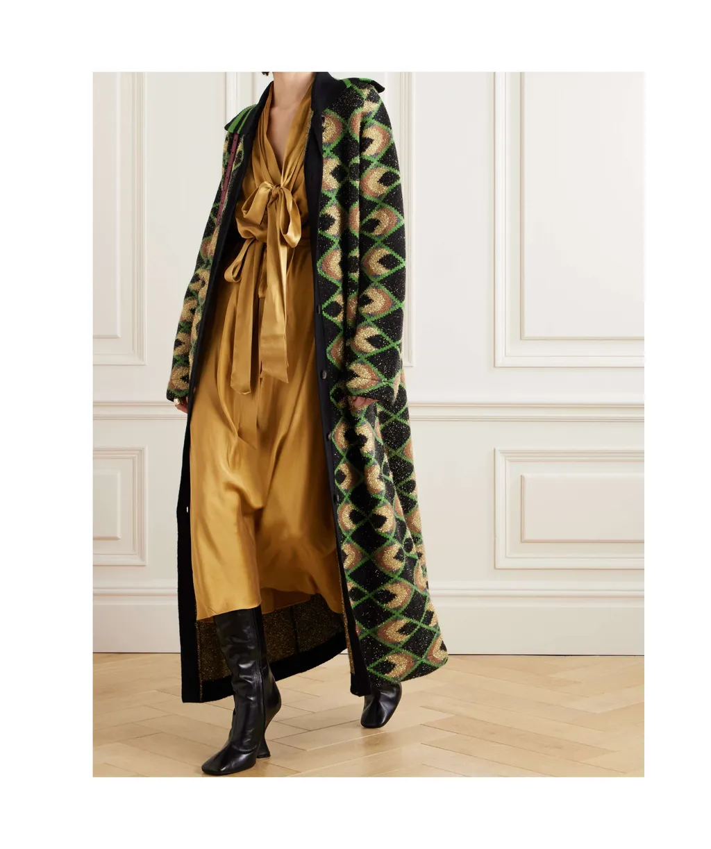 Geometric-Pattern Coat