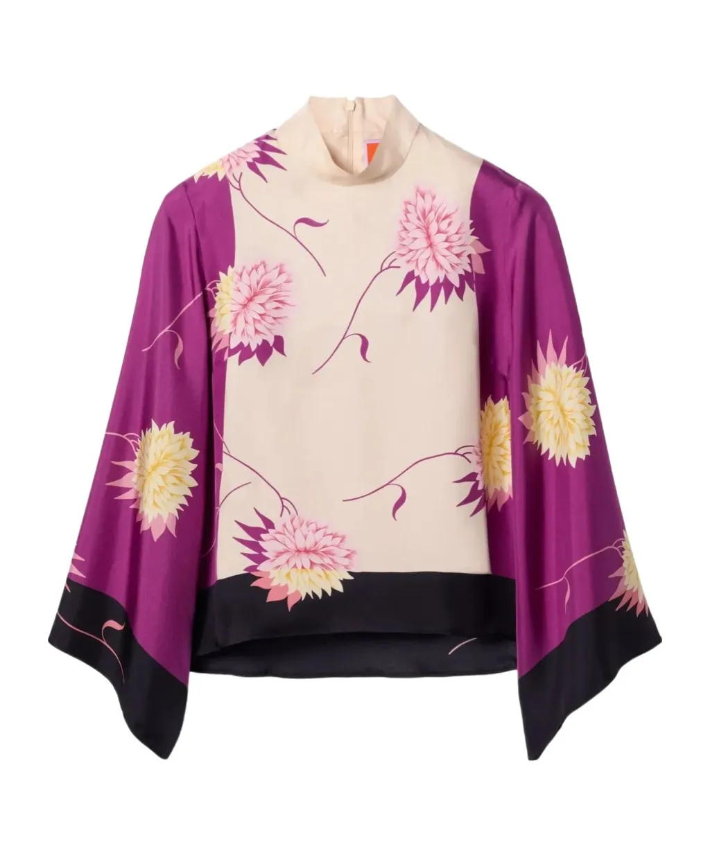PlacÉE Floral Silk Top
