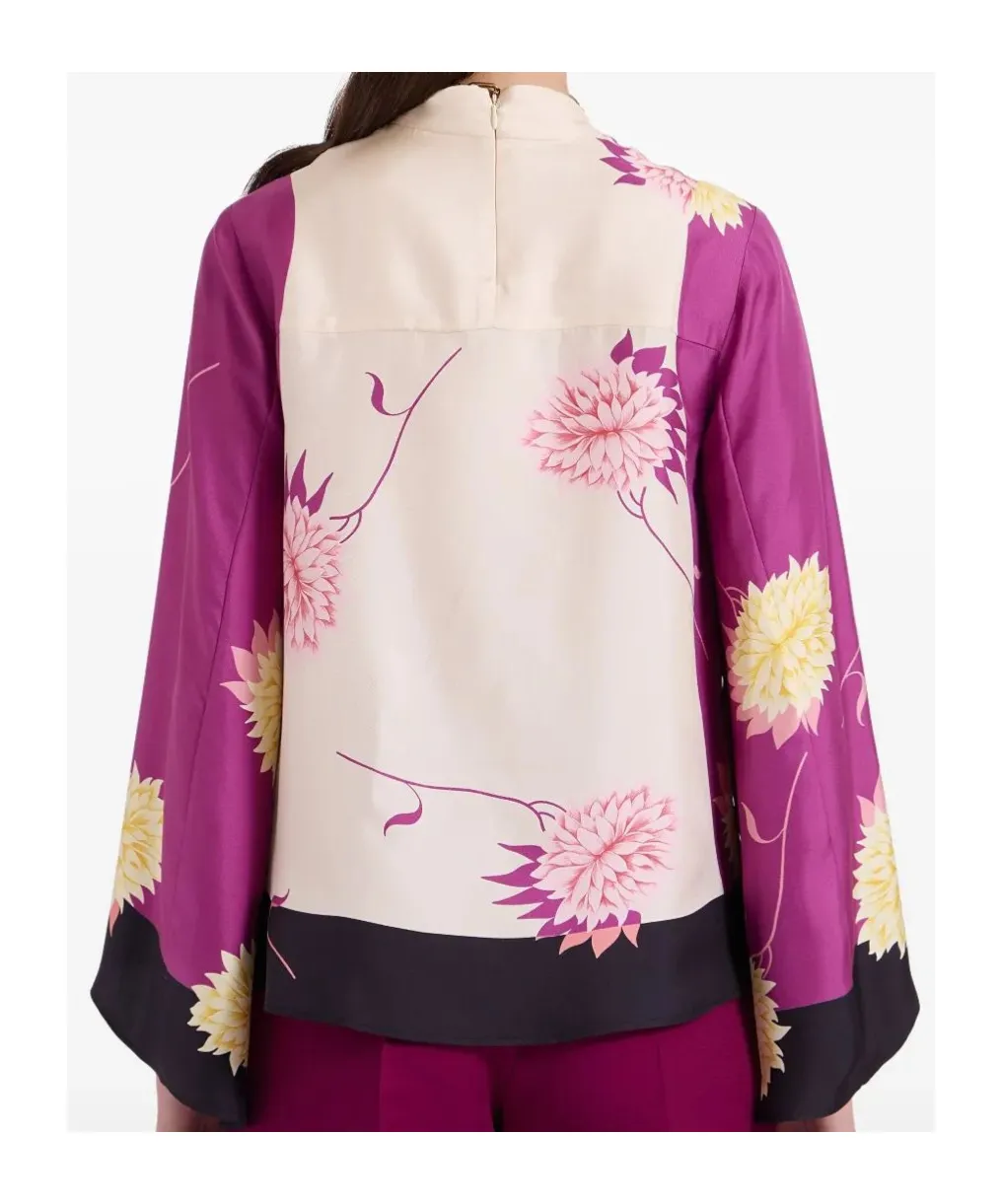 PlacÉE Floral Silk Top