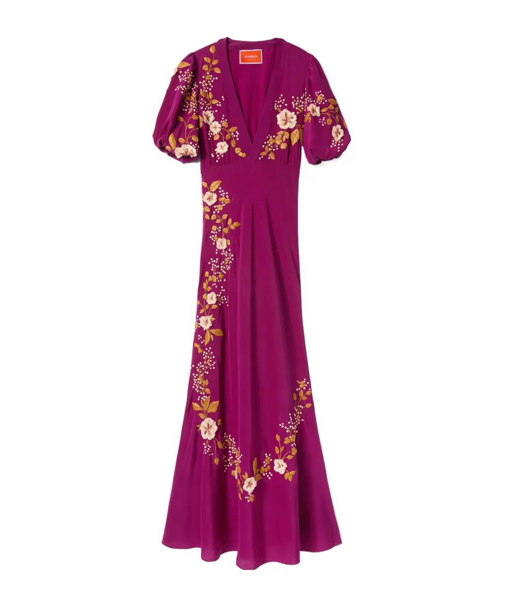 Silk V-Neck Dress