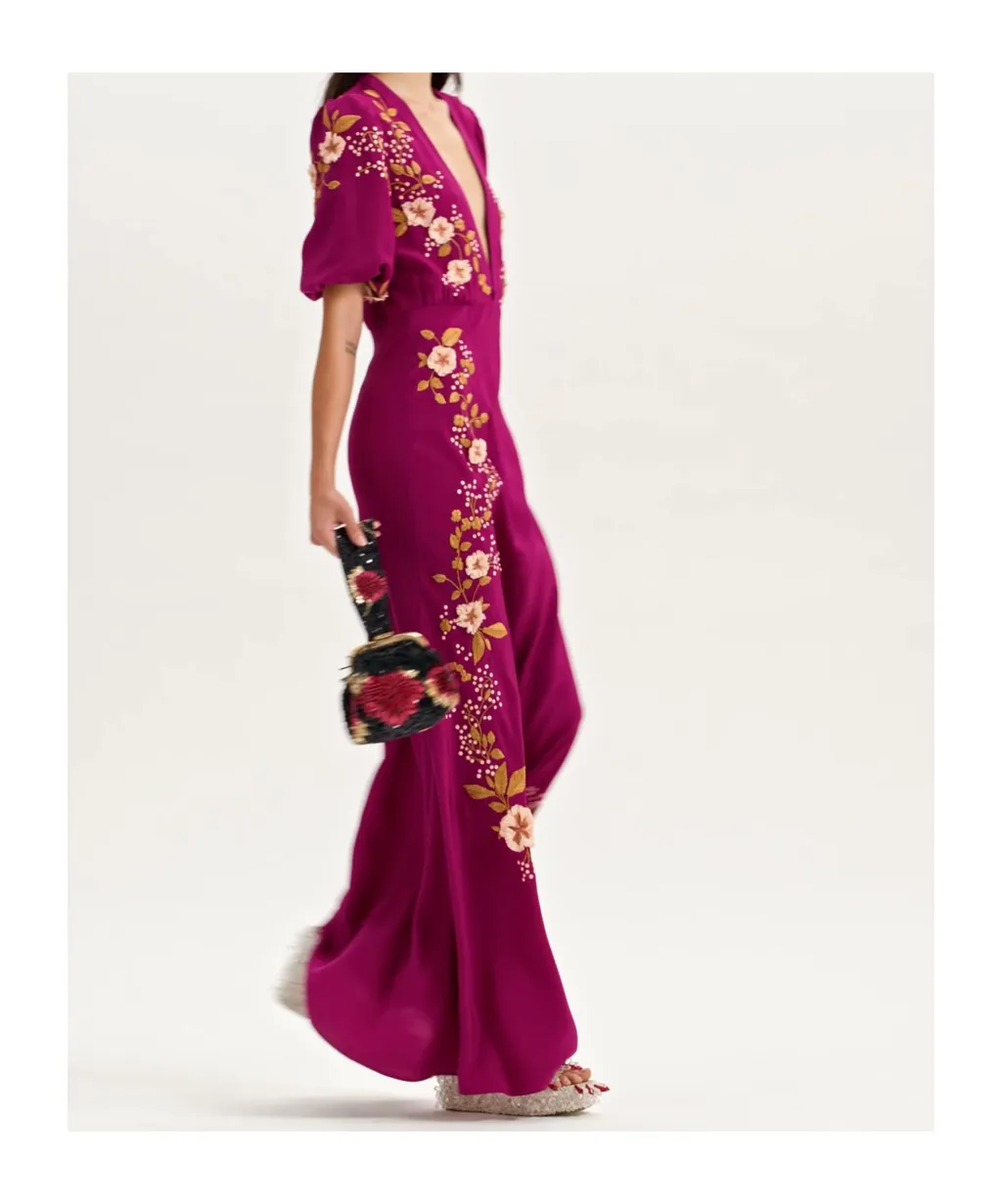 Silk V-Neck Dress