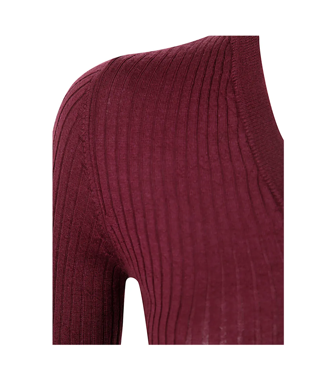 V-Neck Slim-Cut Knitted Jumper