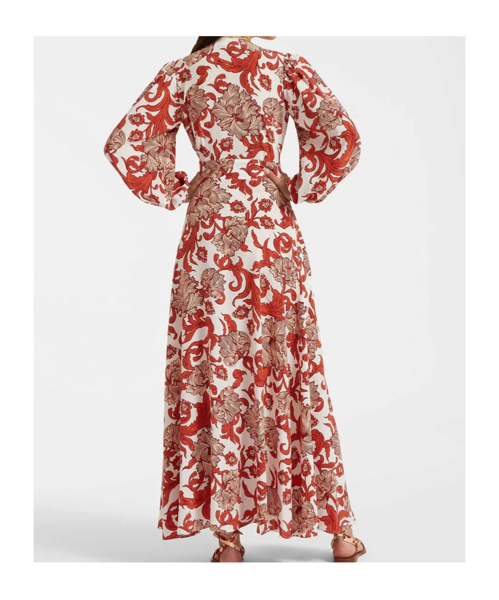Camerino Abstract-Pattern Silk Dress