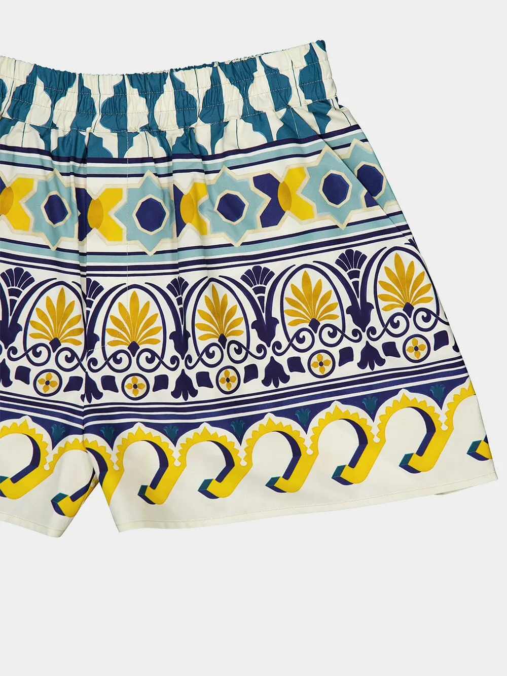 Abstract Pattern Cotton Shorts