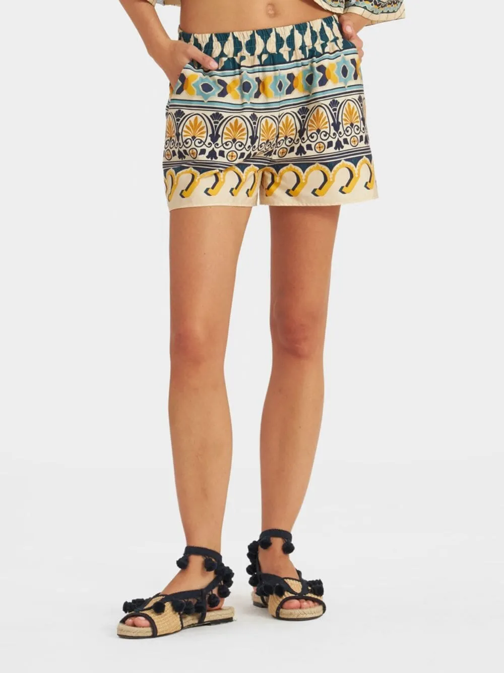 Abstract Pattern Cotton Shorts