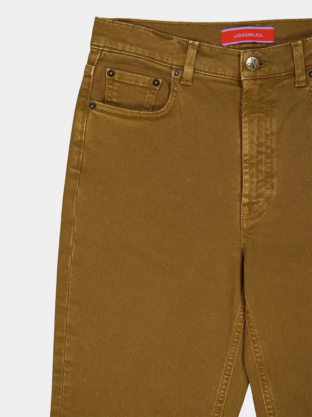 Fancy Feather-Trim Cropped Jeans