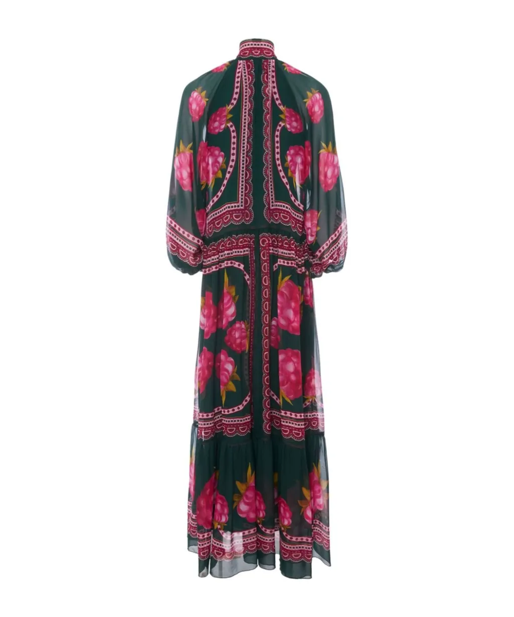 Athena Lampone Printed Midi Dress