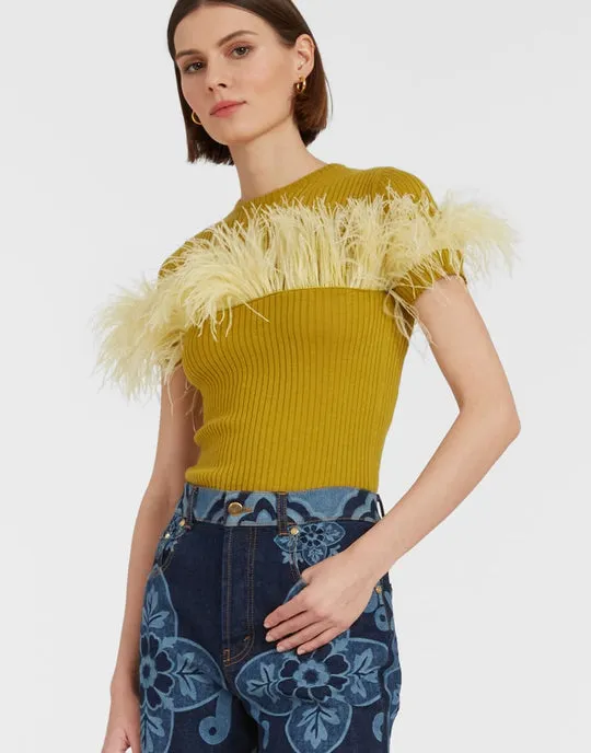 T-Shirt With Feather Detail