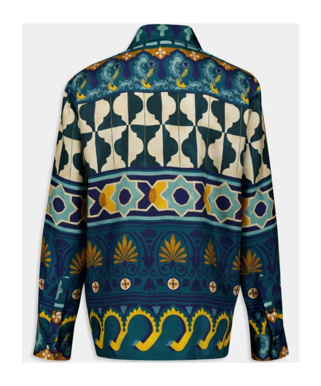 Boy Graphic-Printed Satin Shirt