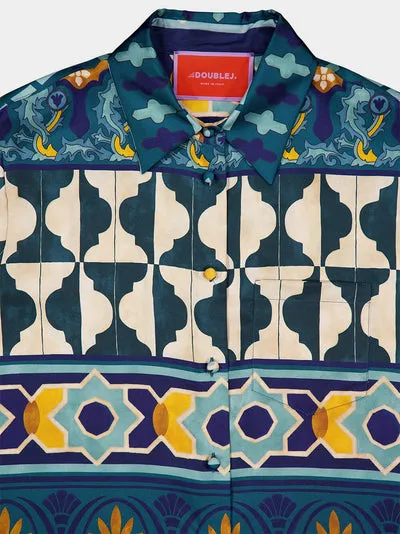 Boy Graphic-Printed Satin Shirt
