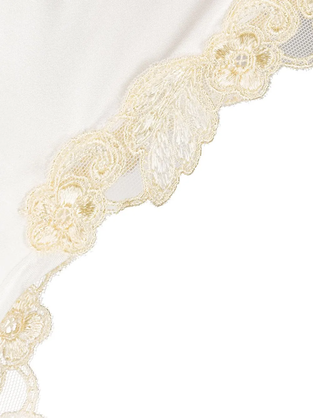 Embroidered Trim Scalloped Edge Thong