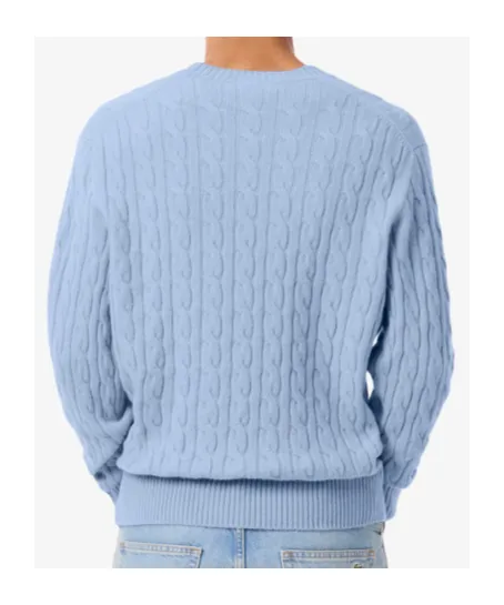 Cable Knit Carded Crewneck Jumper