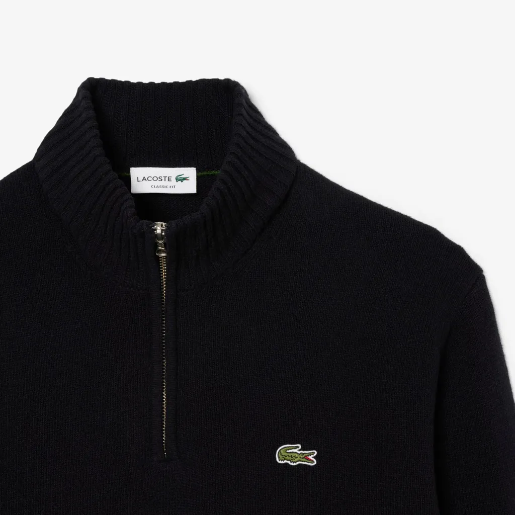 Half-Zip Mock-Neck Sweater