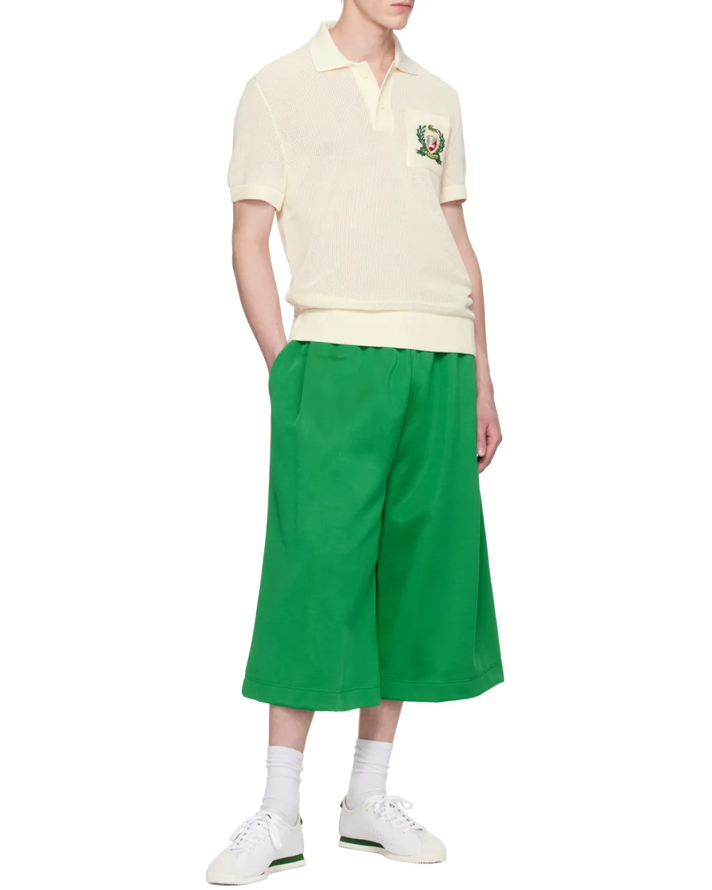 Short-Sleeved Knitted Polo Shirt
