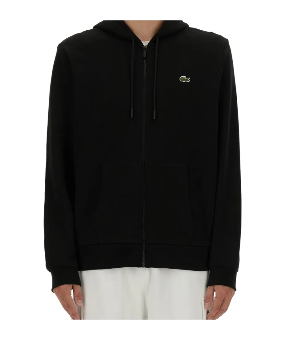 Logo Patch Zipped Hoodie