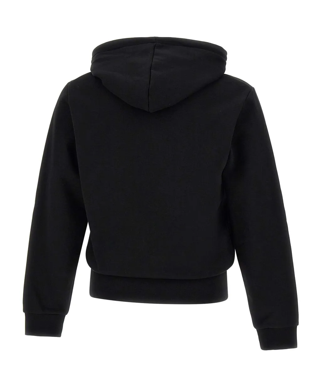 Logo Embroidered Drawstring Hoodie