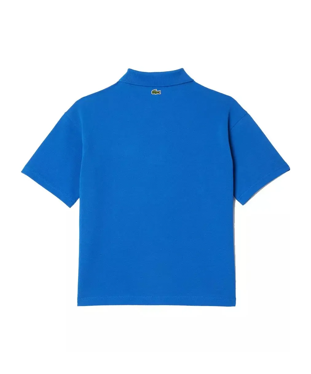 Crocodile-Embroidered Piqué Polo Shirt