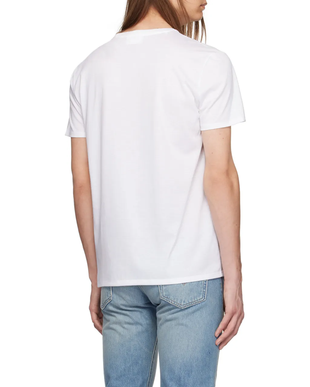 Logo-Patch V-Neck Cotton T-Shirt