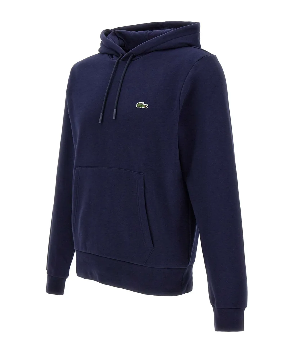 Logo Embroidered Drawstring Hoodie