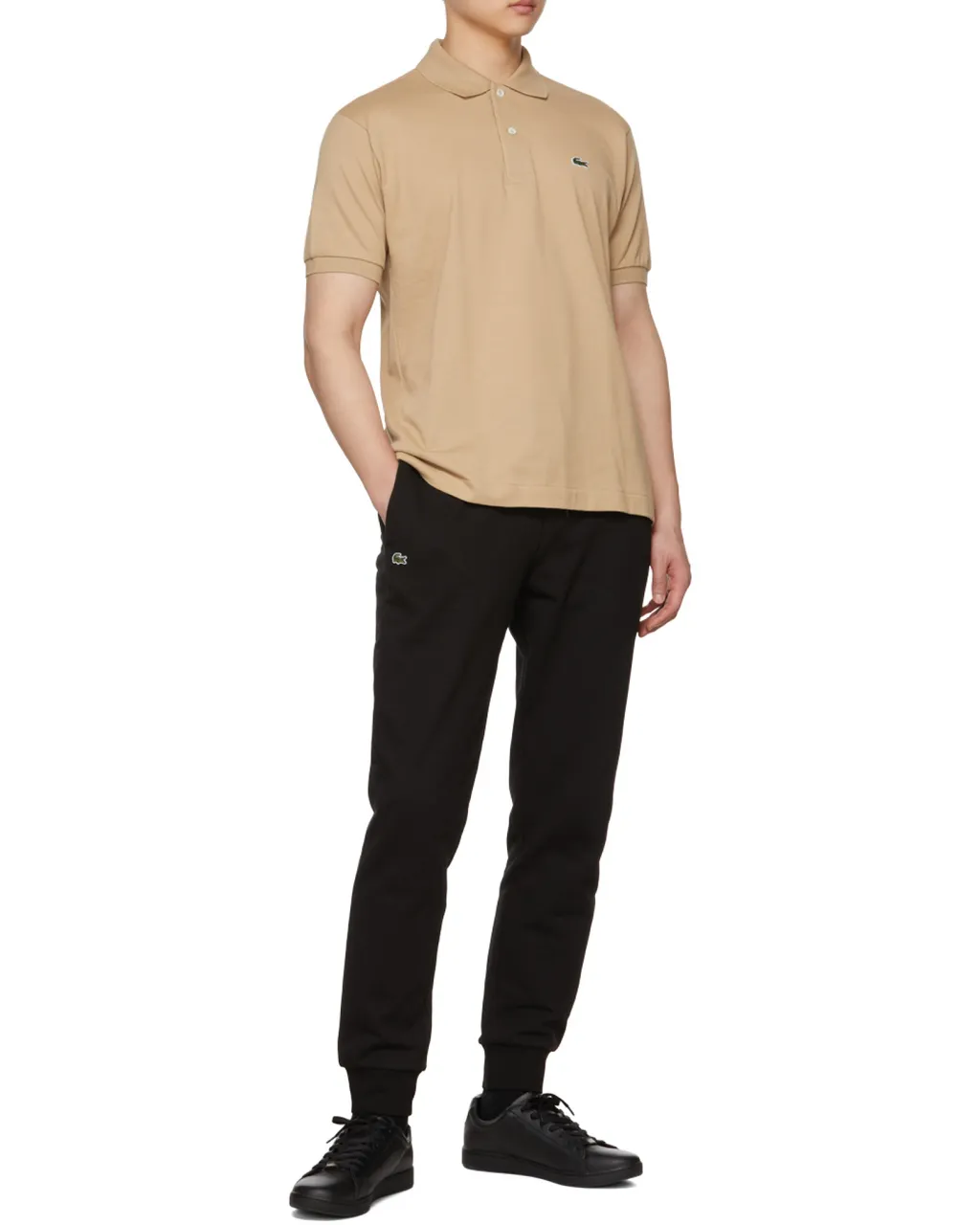 Polo Shirt With Logo Rib Collar