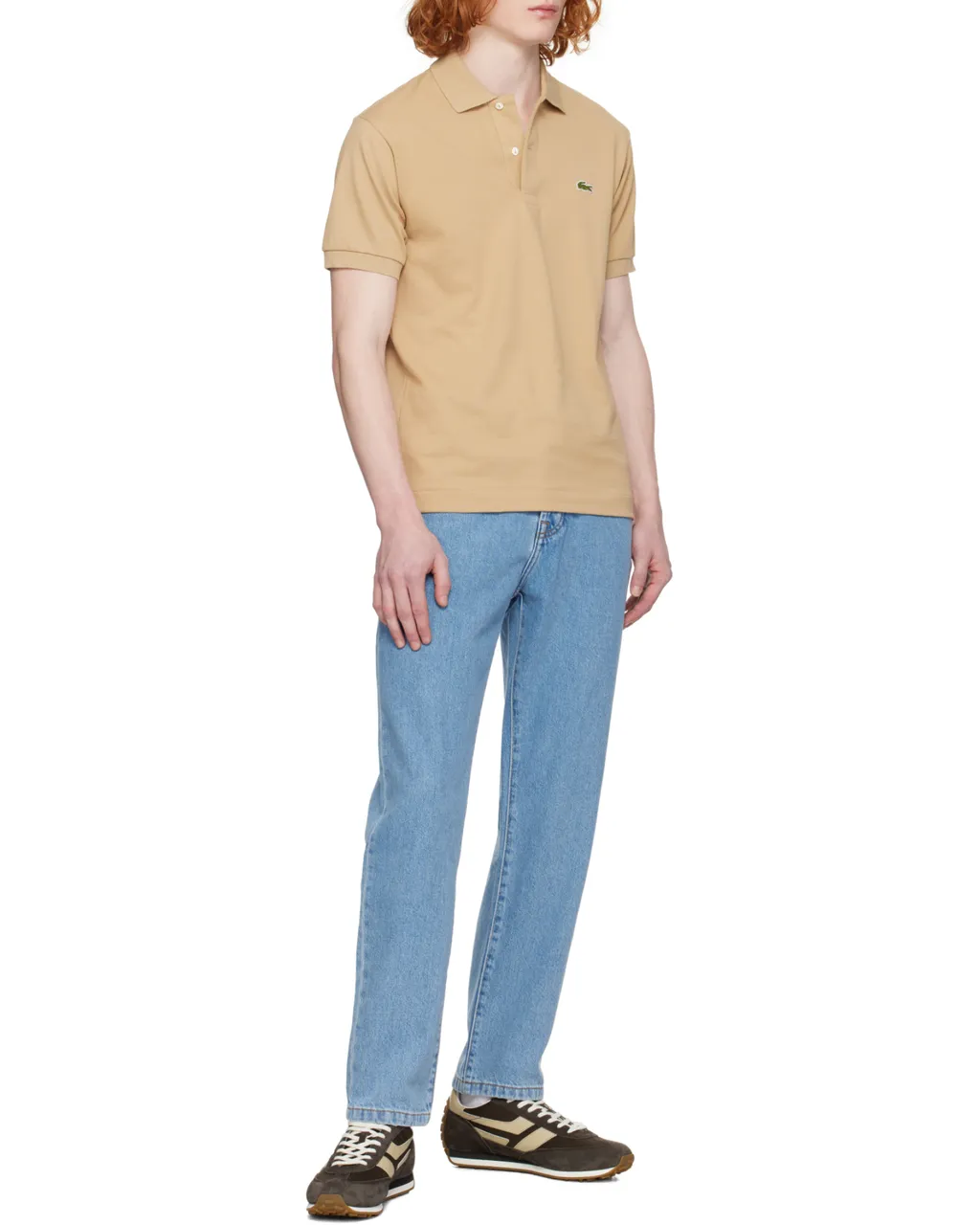 Polo Shirt With Logo Rib Collar