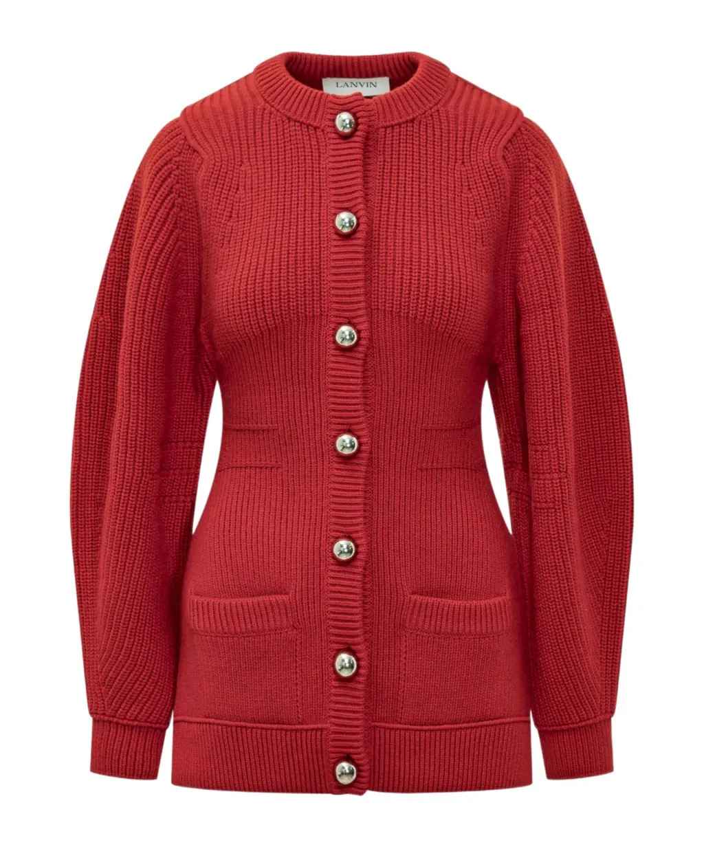 Balloon Sleeved Cardigan