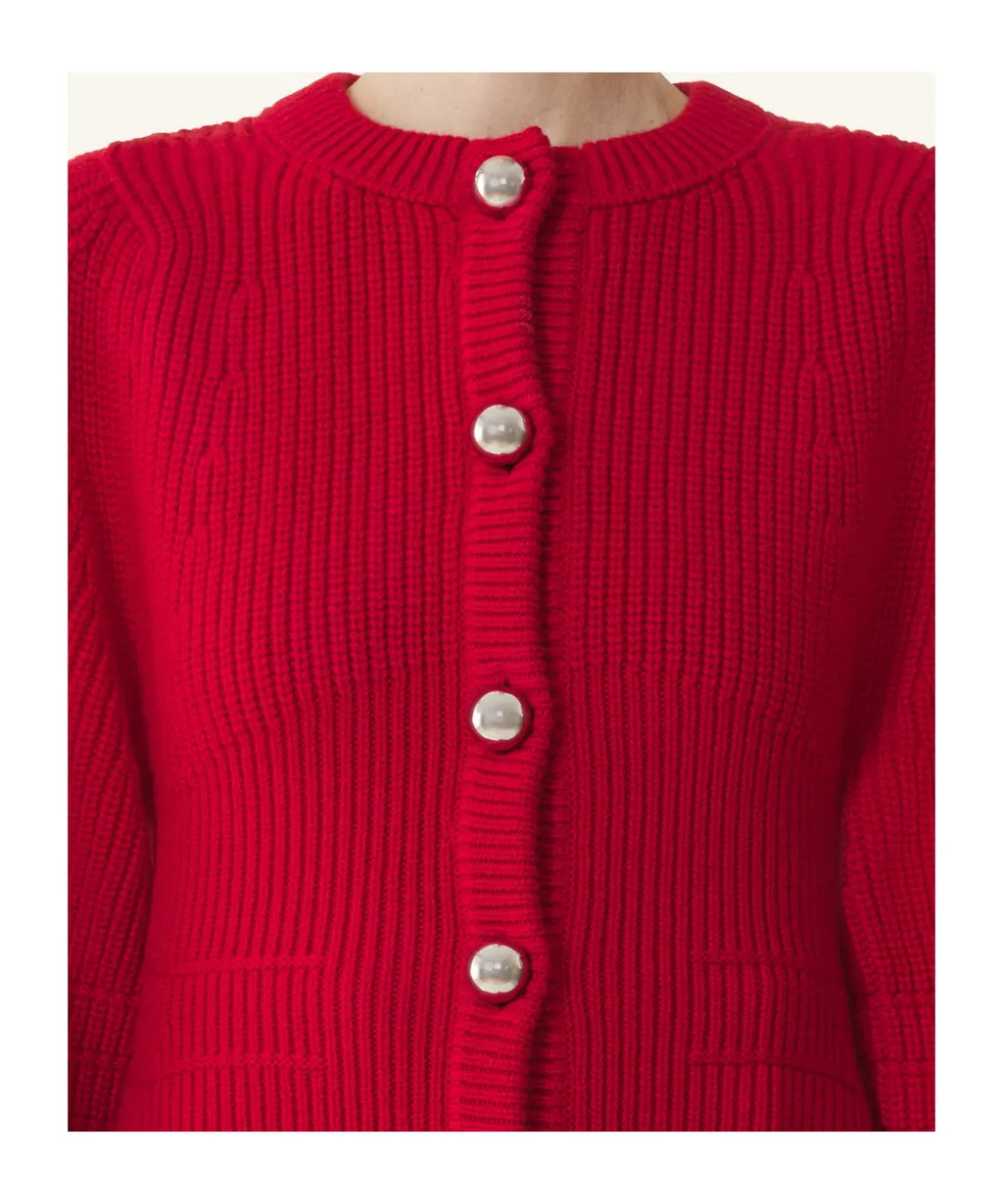 Balloon Sleeved Cardigan