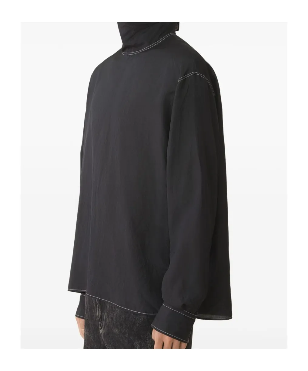 Contrast-Stitching Shirt