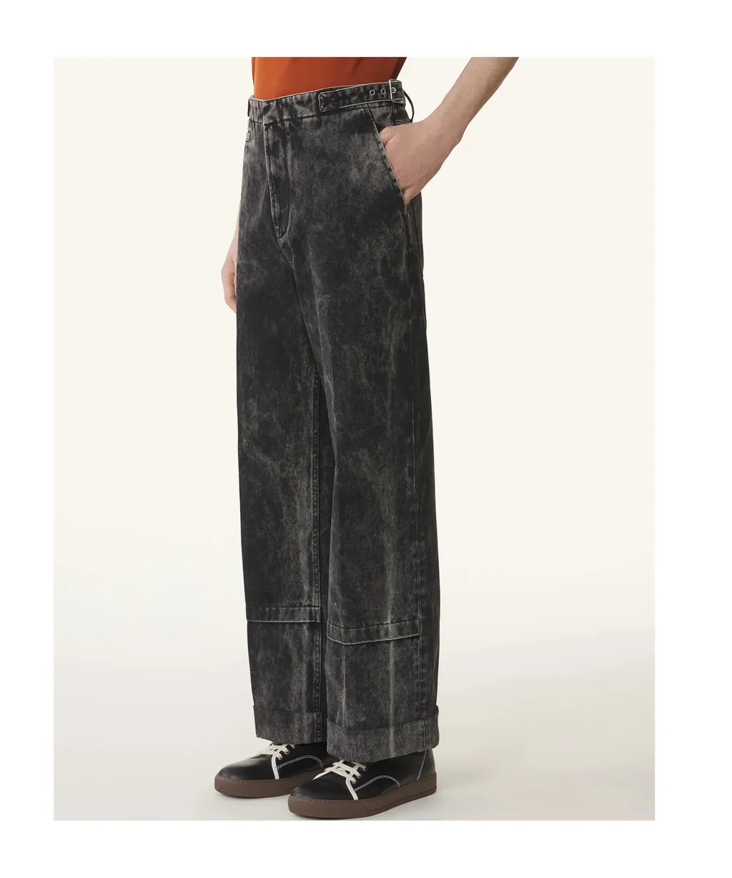 Belted Wide-Leg Jeans