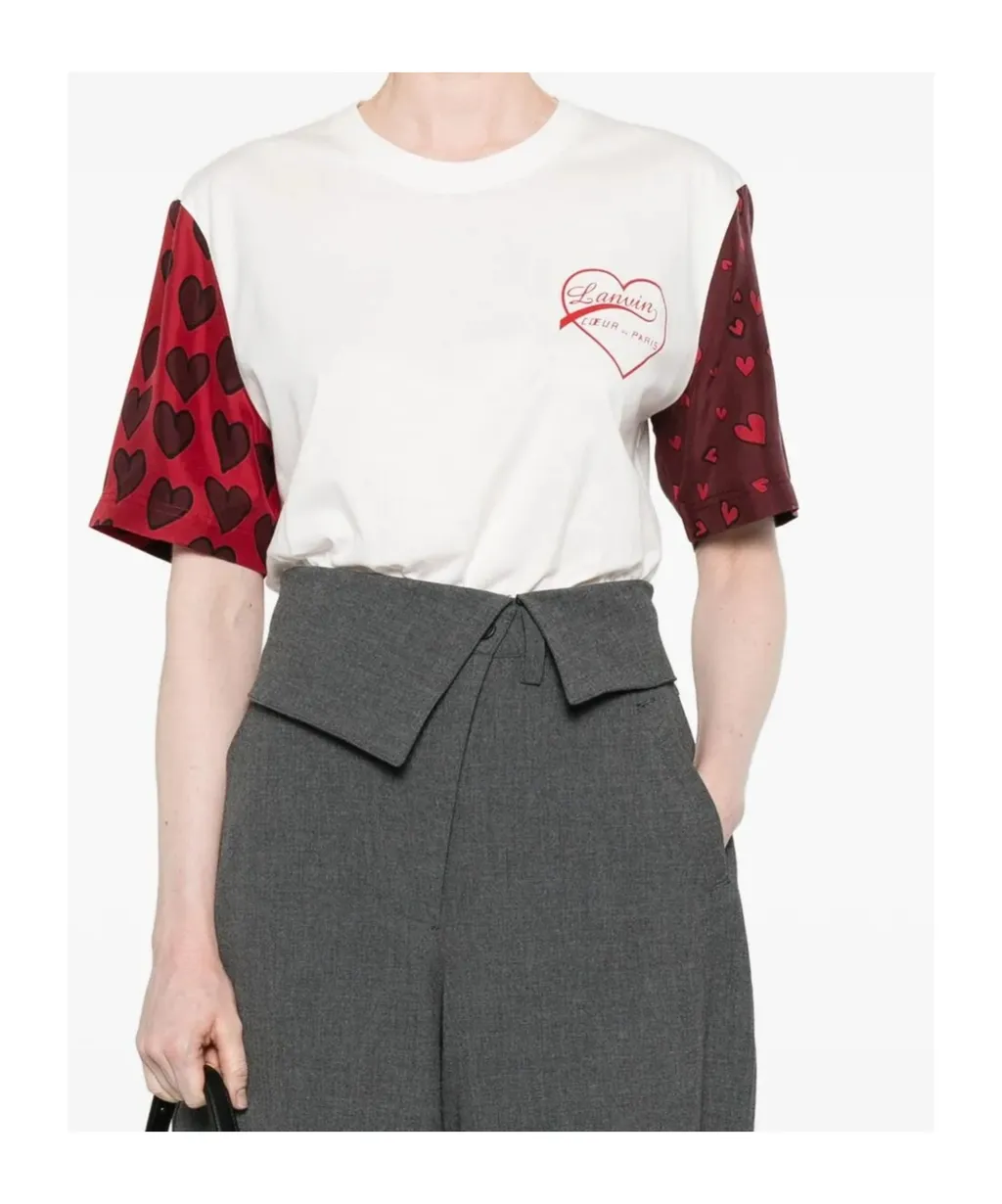 Heart Print Short Sleeve T-Shirt