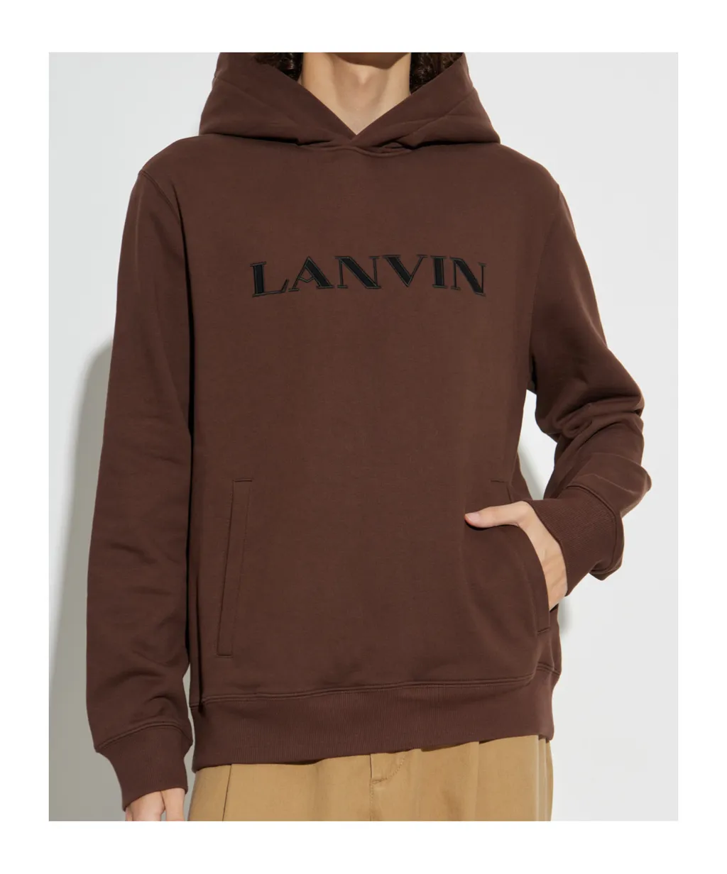 Logo-Embroidered Kangaroo Pocket Hoodie