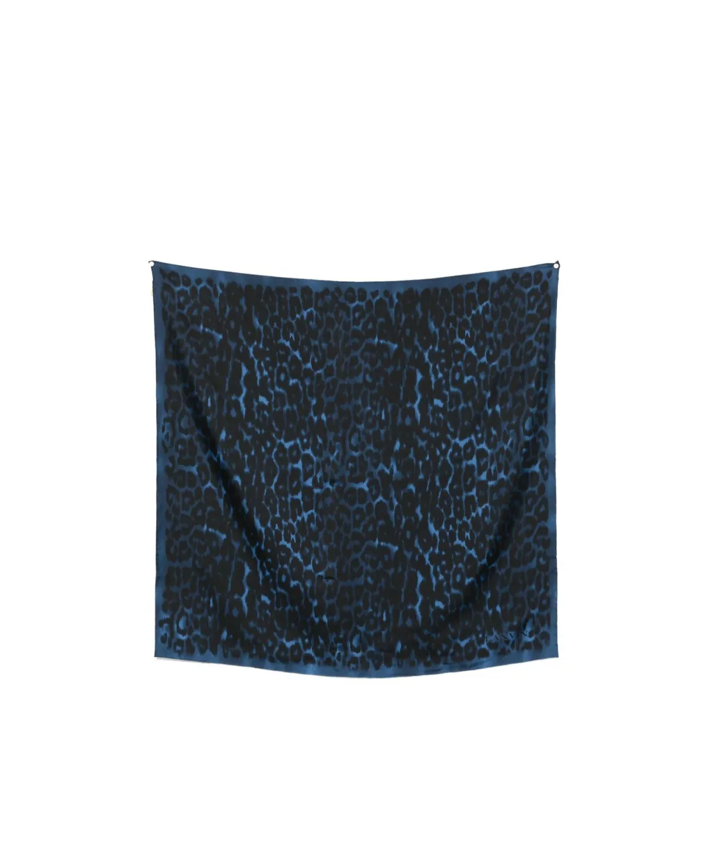 Leopard-Print Silk Scarf