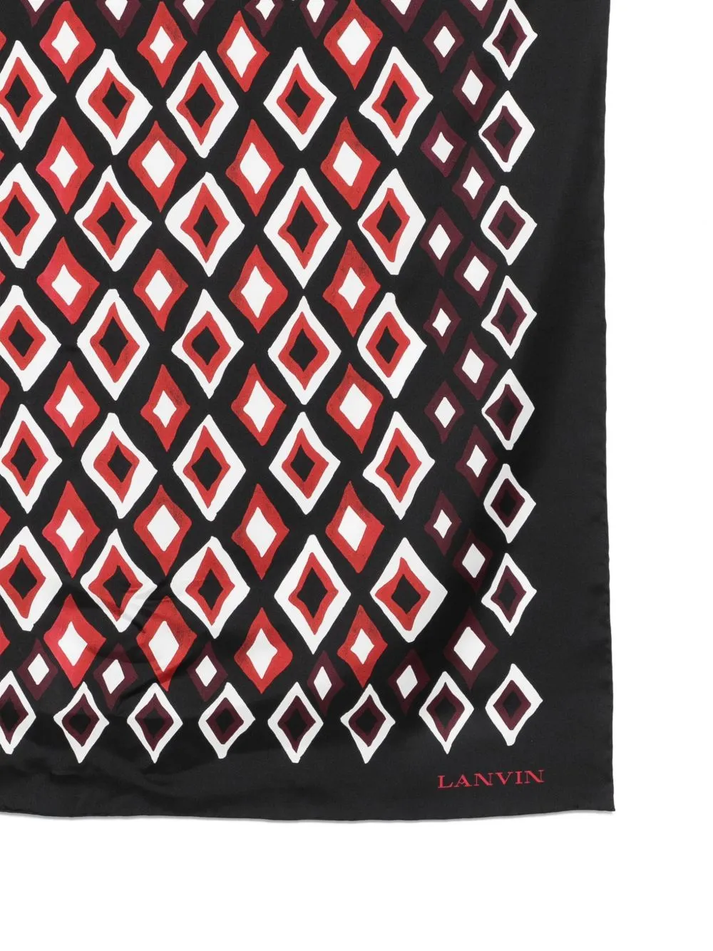 Diamond-Pattern Silk Scarf