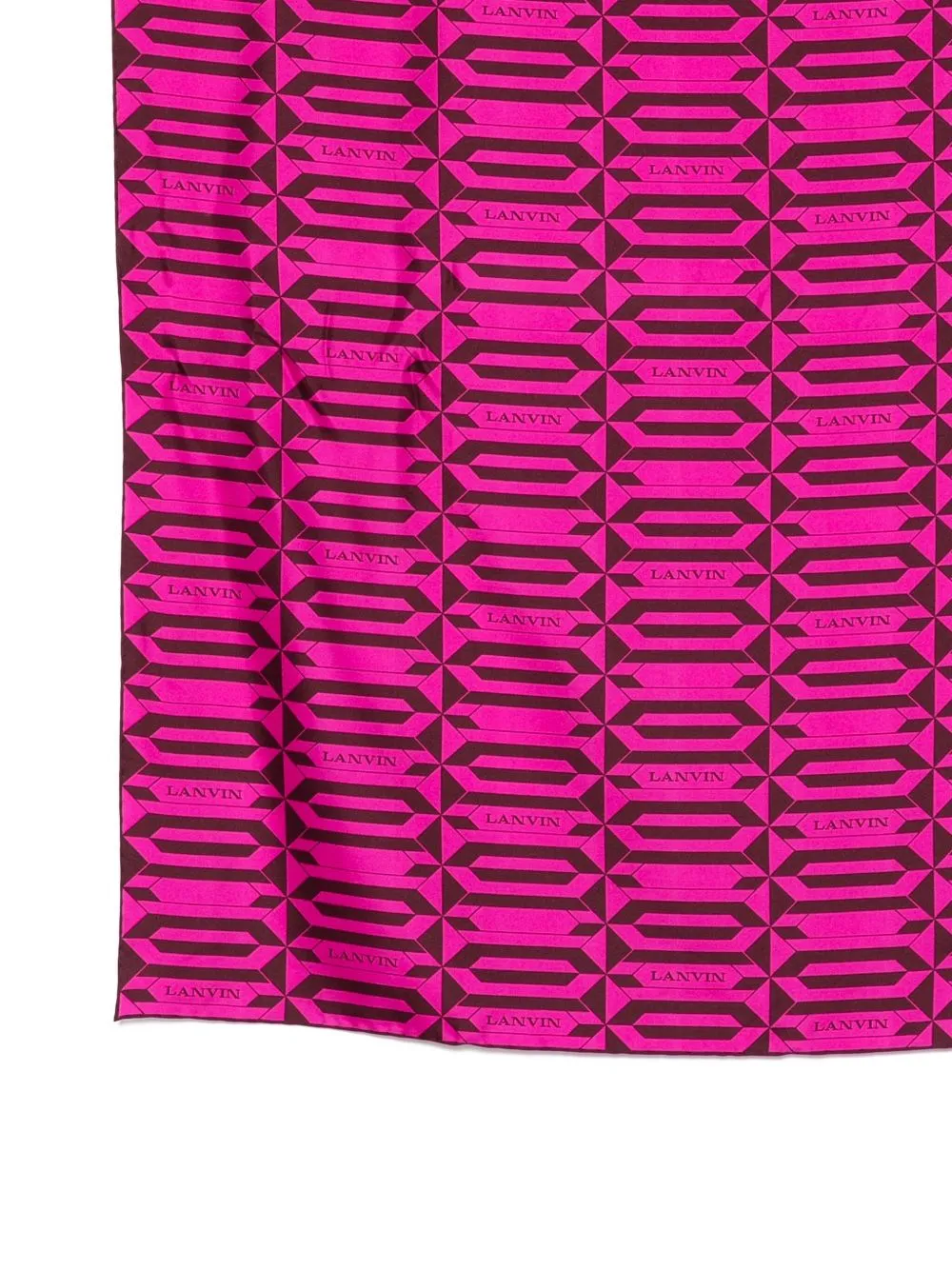 Geometric-Pattern Silk Scarf