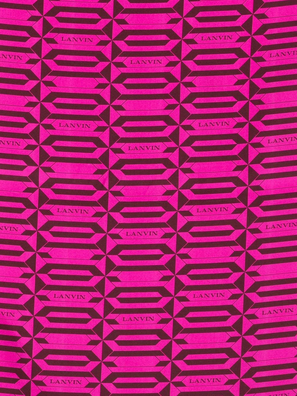Geometric-Pattern Silk Scarf