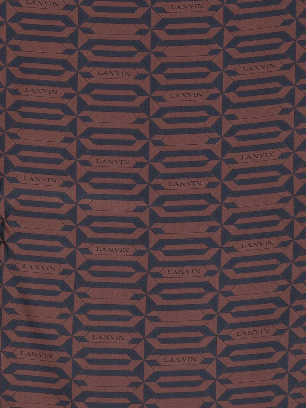Geometric-Pattern Silk Scarf