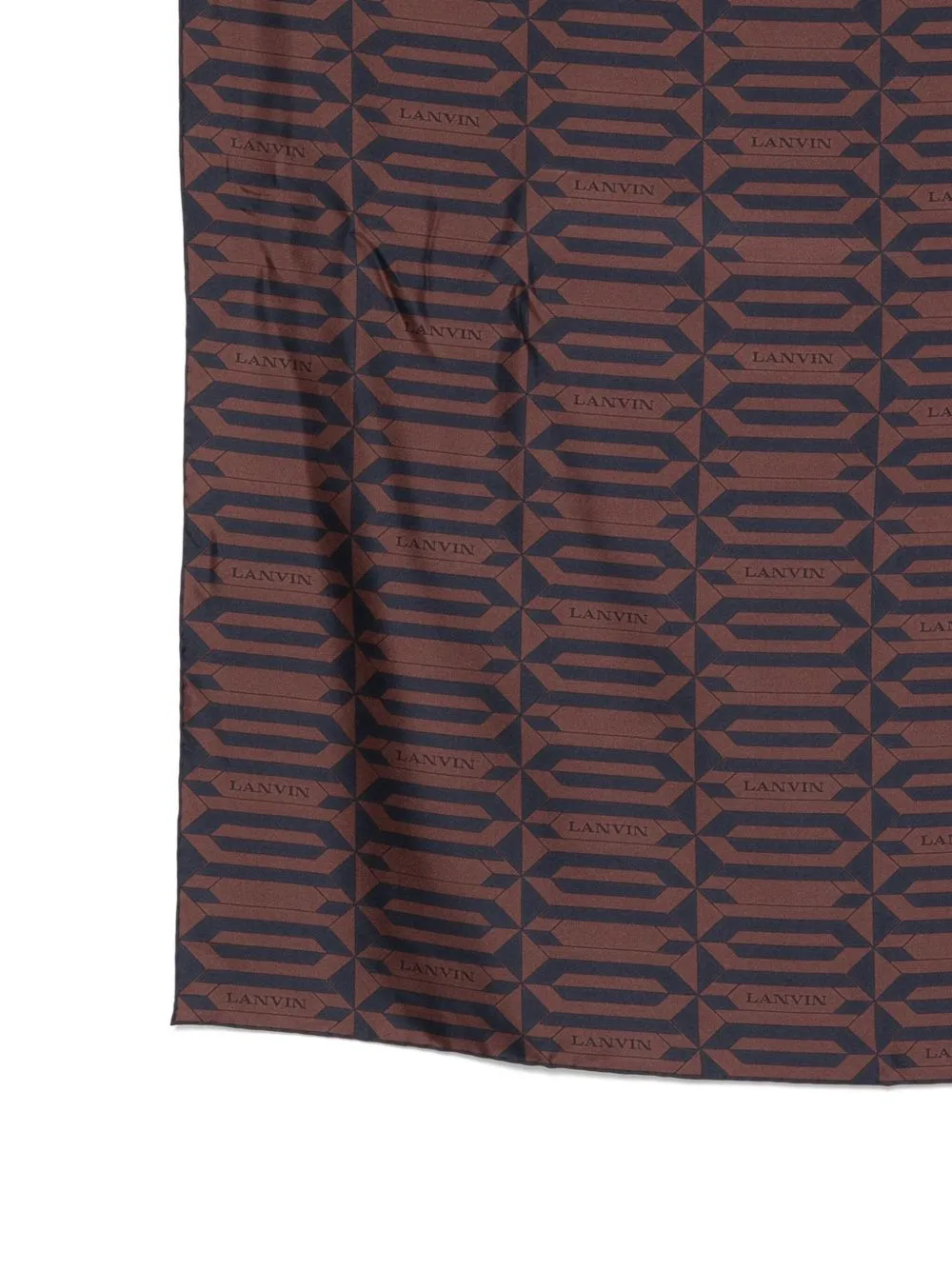 Geometric-Pattern Silk Scarf