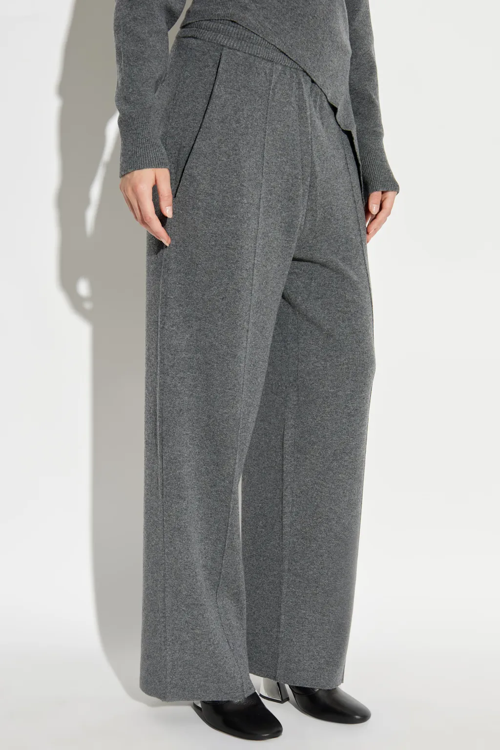 Mid-Rise Straight Leg Trousers