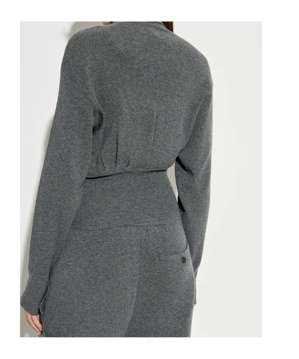 High Neck Safety Pin Detailed Jumper