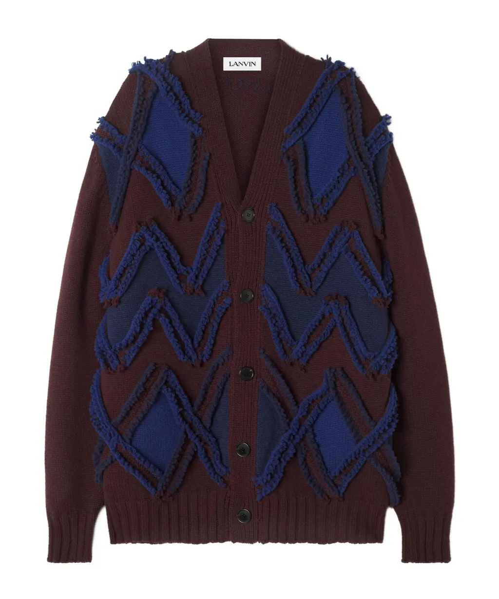 Patterned-Jacquard Cardigan