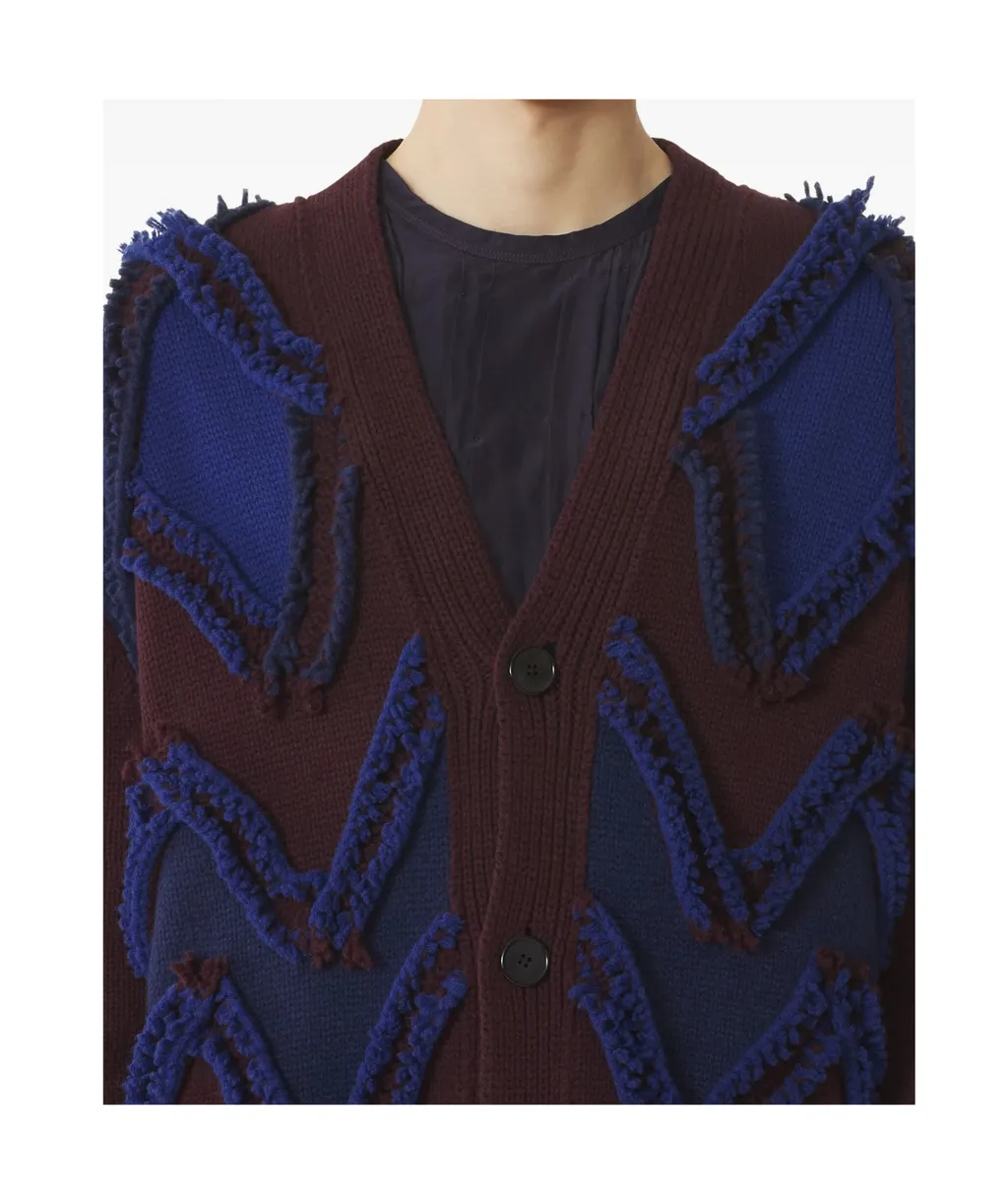 Patterned-Jacquard Cardigan
