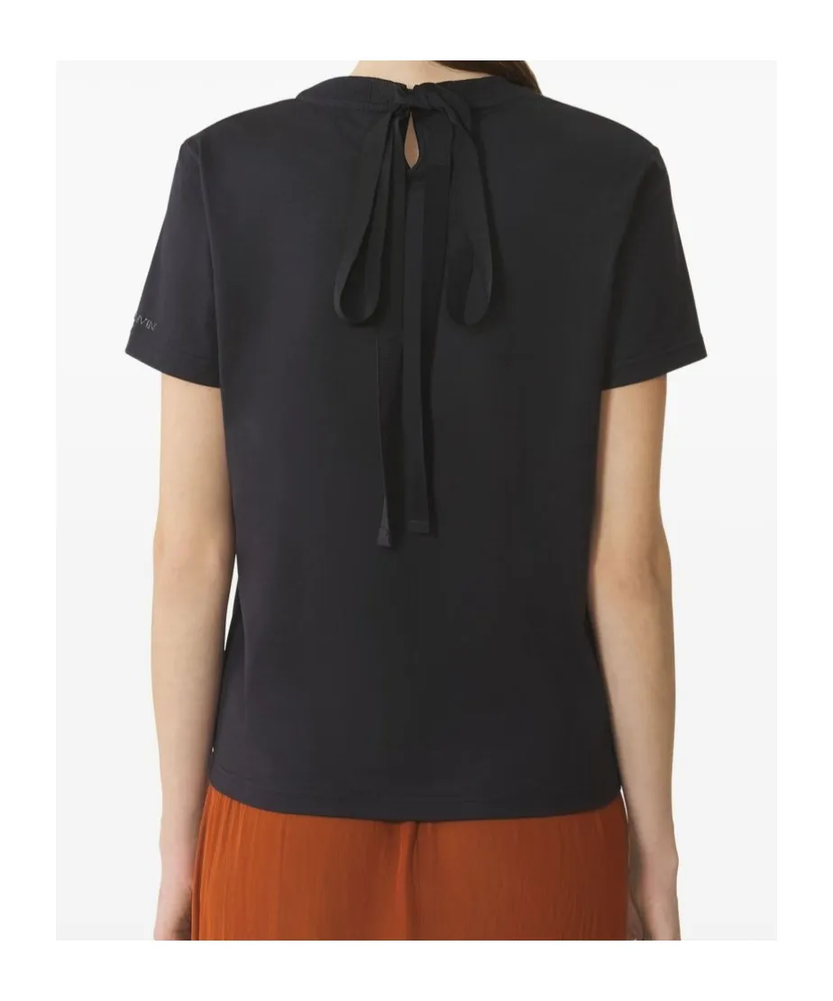 Tie-Back Cotton T-Shirt