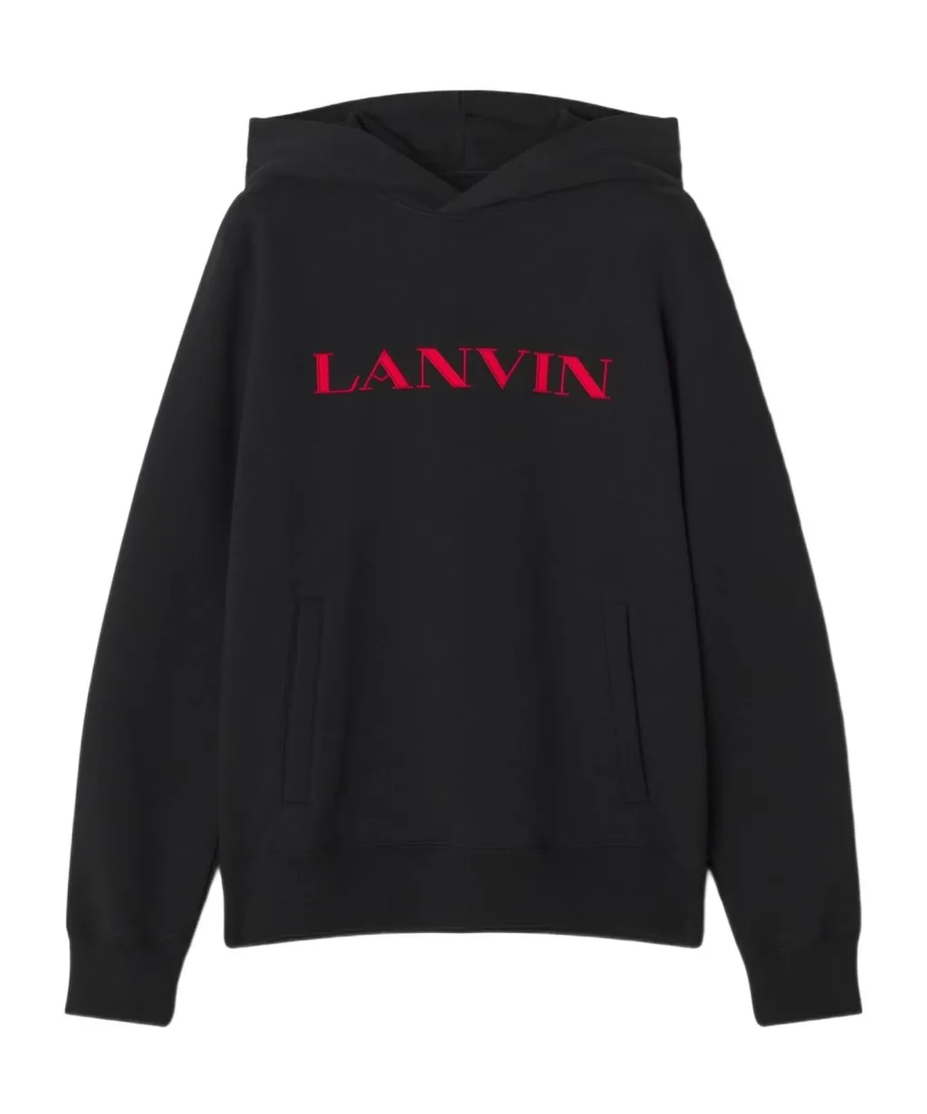 Logo-Embroidered Kangaroo Pocket Hoodie