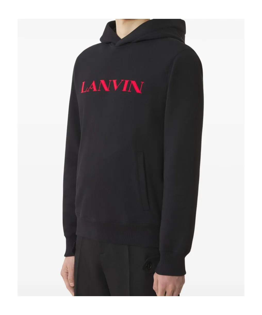 Logo-Embroidered Kangaroo Pocket Hoodie