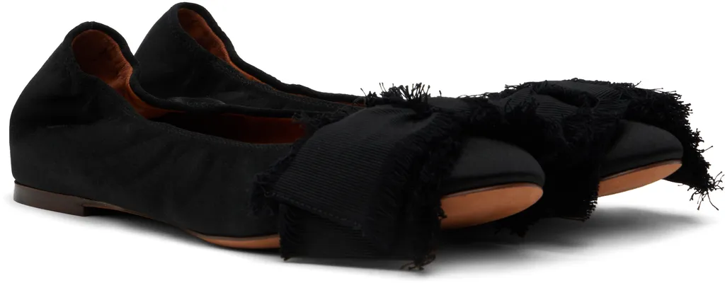 Satin Bow Ballet Flats