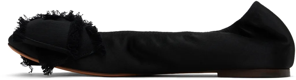 Satin Bow Ballet Flats