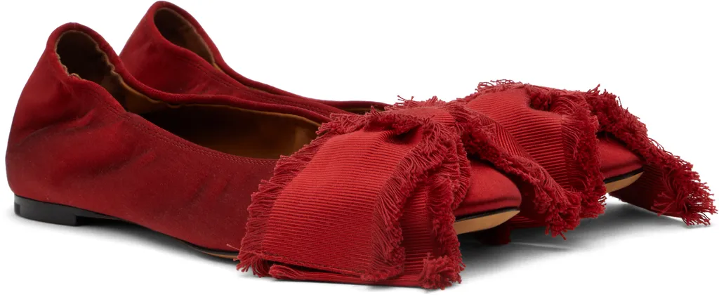 Satin Bow Ballet Flats