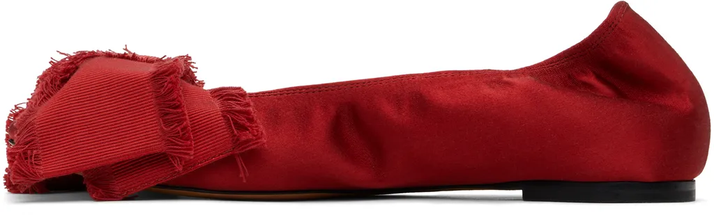 Satin Bow Ballet Flats