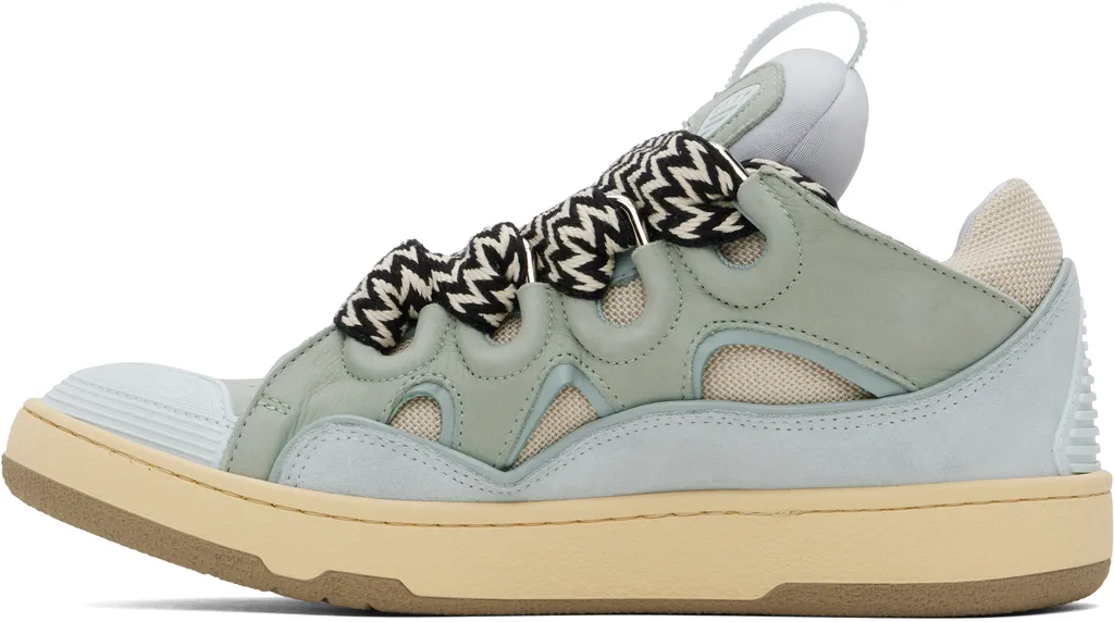 Lanvin Curb Round Toe Lace-Up Sneakers
